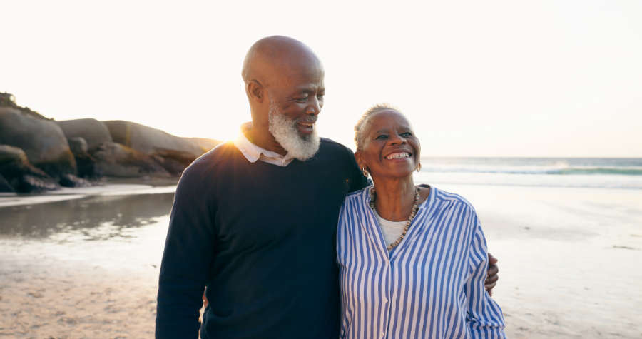 Happy couple after going over medicare with the team at medicare information project in Tampa