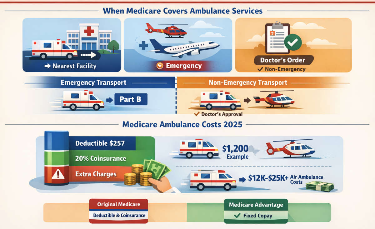 medicare coverage of ambulance rides answered